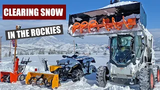 Snow clearing Methods | Skid Steer Snowblower | ATV Plow | ATV Snowblower