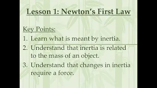 Physics 20 | Newton's First Law | Inertia