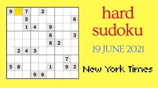 How To Solve New York Times Hard Sudoku? 19 June 2021