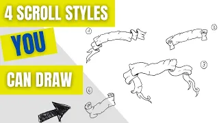 How to Draw Scrolls 📜 Cartography - 4 Types of Scrolls for Fantasy Maps (IllustrationTutorial)