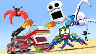 Monster School VS CURSED FLAMETHROWER TRUCK VS CURSE THOMAS & TRAIN SCHOOL - Minecraft Animation