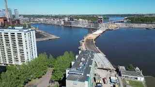 Helsinki Construction of Kruunusillat Bridge (Hakaniemi, Nihti, Korkeasaari & Mustikkamaa), May 2024