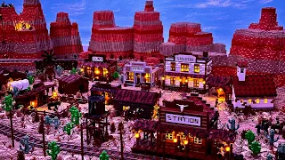 Alle Häuser beleuchtet! - LEGO Western Welt Beleuchtung Teil 4.