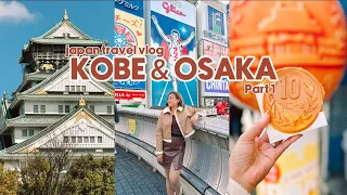 KOBE & OSAKA FOR 3 DAYS 🇯🇵 Japan Travel Vlog Part 1 | What to do, Where to stay, What to eat! 🏯🍡🐙🍜