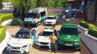 GTA 5 - Stealing Hungarian Police Department Vehicles with Michael! | (GTA V Real Life Cars #180)