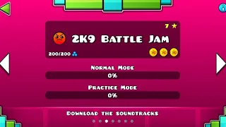 GEOMETRY DASH ULTRA - 2K9 BATTLE JAM NÍVEL 3 ALL COINS 100% COMPLETO