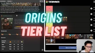 Battle Brothers Company Origins Tier List