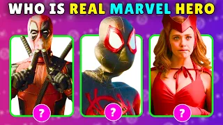 GUESS THE REAL SUPERHERO | FIND the ODD | Avengers Quiz | Guess the avengers | marvel test