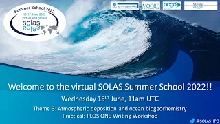 SOLAS Virtual Summer School 2022 _ Day 3