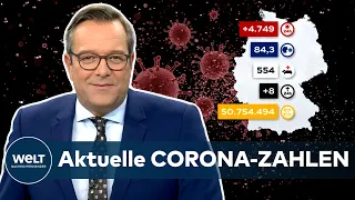 Aktuelle CORONA-ZAHLEN: 4.749 COVID-19-Neuinfektionen in Deutschland