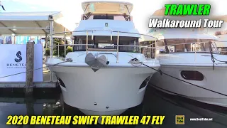 2020 Beneteau Swift Trawler 47 Fly - Walkaround Tour - 2020 Miami Boat Show