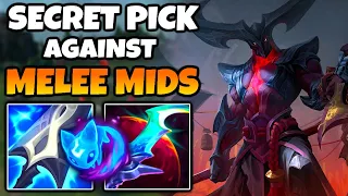 I found a secret pick to beat Melee Mids. Kayn Mid.