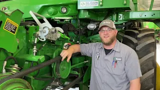 How to repair a variable speed feeder house drive on John Deere S-Series combines.