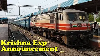 MEGA OFFLINK GZB WAP 5 | Krishna Express Announcement Arrival and Departure | INDIAN RAILWAYS