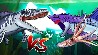 Dinosaurs Battle |  Mosasaurus VS Megalodon