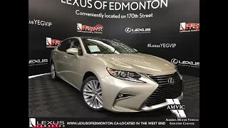 Tan 2018 Lexus ES 350 Executive Package Walkaround Review East Edmonton Alberta