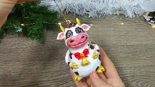 ЁЛОЧНАЯ ИГРУШКА БЫК.Поделки своими руками.CHRISTMAS decoration.BULL.DIY