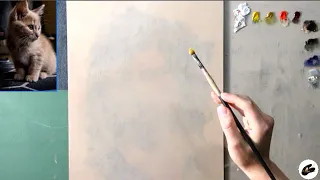 Oil Painting of a Kitten LIVE!  | Virtual Painting Session