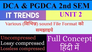 Various sound File Format in Hindi | Type of sound file format | sound compress method | it trends