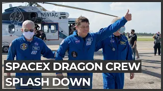 SpaceX Crew Dragon astronauts splash down in Gulf of Mexico