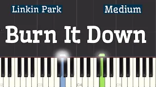 Burn It Down - Linkin Park Piano Tutorial | Medium