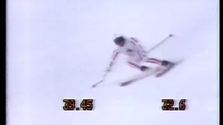 Winter Olympics 1980 Lake Placid Skiing - Downhill - Harti Weirather Run - RARE footage!@