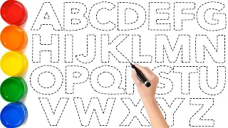 How to Draw Alphabet A to Z for Children Step by Step with Easy Way /// Ks Art