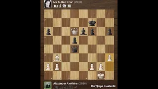Alexander Alekhine vs Mir Sultan Khan • London - England, 1932
