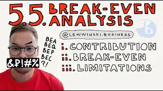 5.5 BREAK-EVEN ANALYSIS / IB BUSINESS MANAGEMENT / chart, quantity, point, margin of safety, target