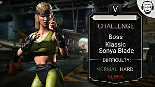 Challenge Boss Klassic Sonya Blade on all difficulty levels | MK Mobile