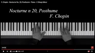 F. Chopin - Nocturne No. 20, Posthume - Piano - C Sharp Minor