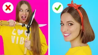 BRILLIANT HAIR HACKS AND TIPS || Funny Hair Situations And Problems by 123 GO!