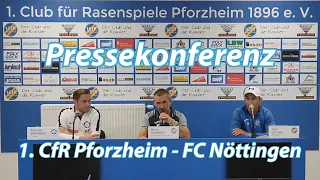 1. CfR Pforzheim vs. FC Nöttingen: LIVESTREAM der PRESSEKONFERENZ danach, 15.9.2021