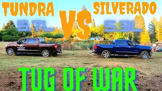 Toyota Tundra vs Chevrolet Silverado (TUG OF WAR)