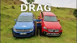 DRAG - Mercedes X-Class V6 vs VW Amarok V6
