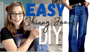 EASY DIY: Skinny jeans to wide-leg jeans UPCYCLE!