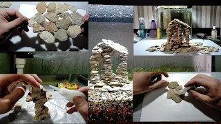 Как сделать грот,замок,скалу,руины своими руками для аквариума/How to make a grotto, castle, rock