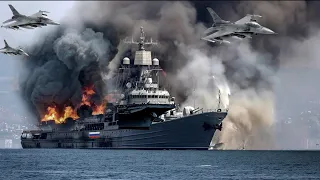 15 minutes ago, the crazy action of the US F-16 pilot destroyed the Russian aircraft carrier