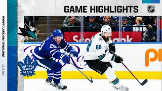 Sharks @ Maple Leafs 10/22/21 | NHL Highlights