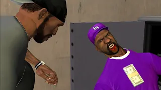 GTA San Andreas CJ kills Sweet in the mission 'end of the line' (HD Remake)