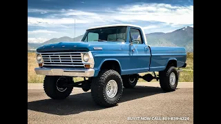 1967 FORD F100 CUSTOM CAB, $40K FULL FRAME-OFF RESTORATION, ICE COLD VINTAGE AIR AC, NEW REBUILT 390