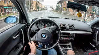 2009  BMW 1 E87 [1.6 116I 122HP] |0-100| POV Test Drive #1602 Joe Black