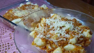 COMO FAZER NHOQUE DE BATATA A BOLONHESA