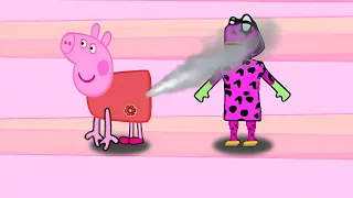 CARTOON STORY :green frog chasing peppa pig