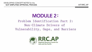 Introduction to Module 2: Non-Climate Drivers of Vulnerability, Gaps, and Barriers