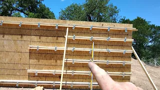 Concrete Wall Forming with Plywood, Snap Ties, and Wedges Part 2