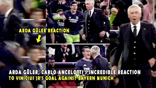 ARDA GÜLER, CARLO ANCELOTTI'S INCREDIBLE REACTION TO VINICIUS JR'S GOAL AGAINST BAYERN MUNICH