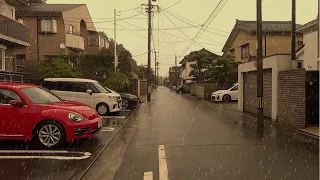 3 Hours rain walk Japan/ Relaxing rain sound under umbrella /Rain for Sleep, Study and Relaxation