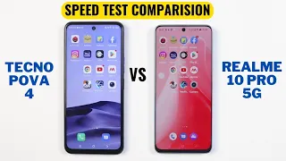 Tecno Pova 4 vs Realme 10 Pro Speed Test Comparison | Best Value for Money Phone