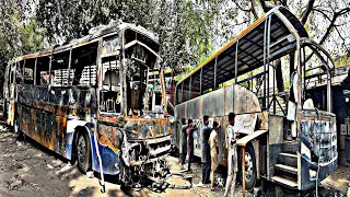 A Burnt Passenger Bus Was Cut Up And Made Whole | Handmade In Local Factory | Sleeper Bus | Part - 2